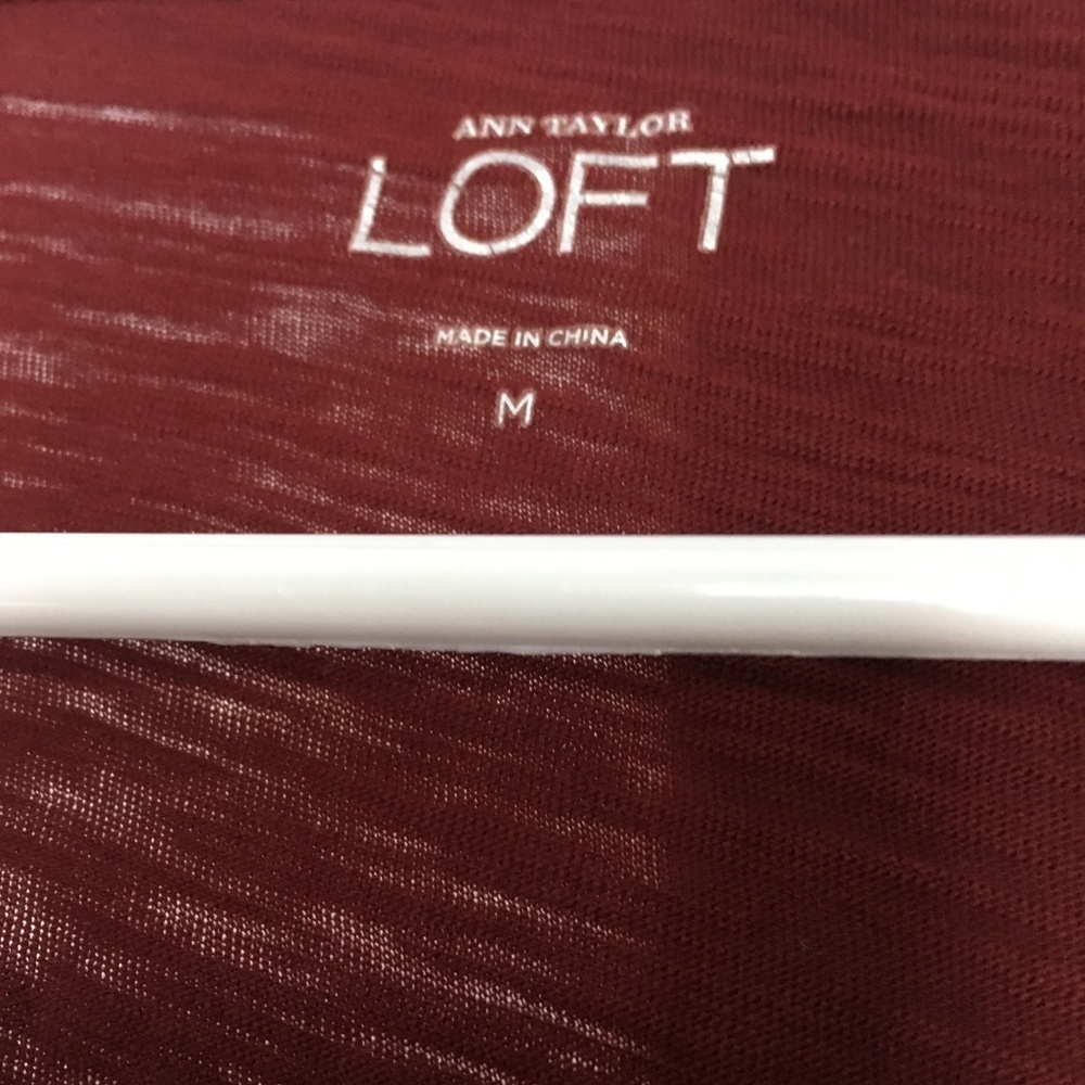Red Ruffled Collar Loft Top - Picture 3 of 3